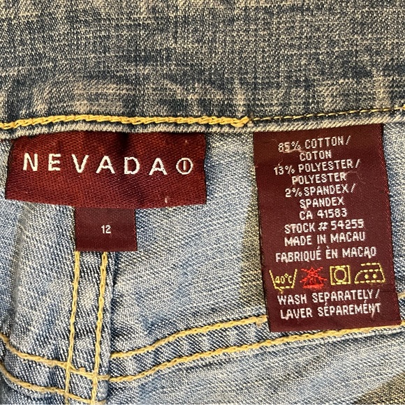 Y2K Nevada Embroidered Bootcut Jeans 12 | Mid Rise Stretch, Zip Pocket - Picture 6 of 6